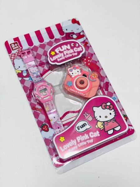 Hello Kitty Lovely Pink Cat Funny Little Toy - Watch